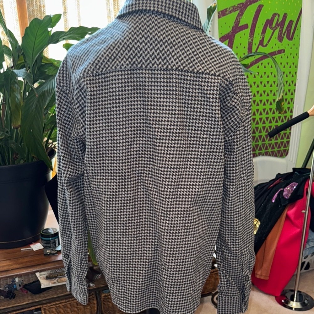 Goodfellow & Co Black and White Checkered Casual Shirt - Picture 3 of 3